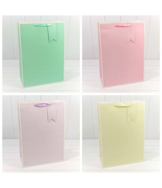 Пакет подарочный Однотонный в рамке (микс) 32*45*15 230г 1/20 1/80