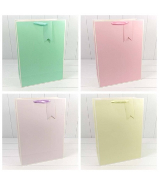 Пакет подарочный Однотонный в рамке (микс) 40*55*20 230г 1/20 1/80