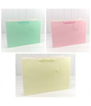 Пакет подарочный Однотонный в рамке (микс) 55*40*20 230г 1/20 1/80