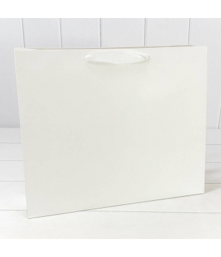 Пакет подарочный Белый 39,5*33*12 230г 1/20 1/80