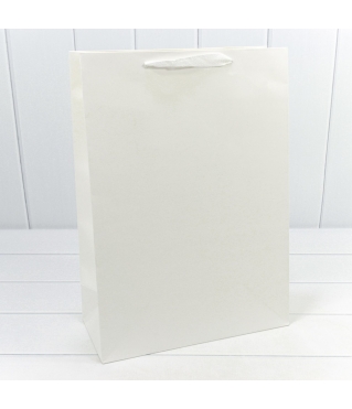 Пакет подарочный Крафт "Люкс" 32*45*15 210г Белый 1/10 1/80