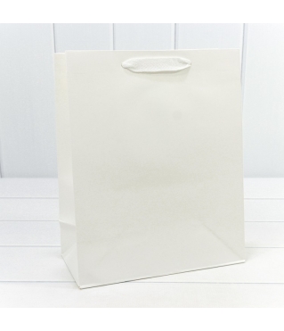 Пакет подарочный Крафт "Люкс" 26*32*13 210г Белый 1/10 1/240