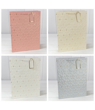 Пакет подарочный с тиснением "Цветочки" (микс) 26*32*12 210г 1/20 1/240