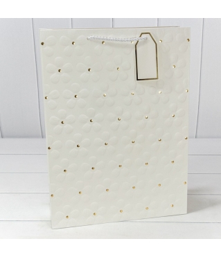 Пакет подарочный с тиснением "Цветочки" (микс) 26*32*12 210г 1/20 1/240