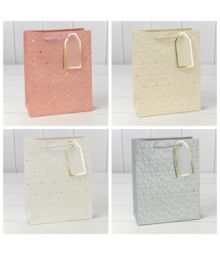 Пакет подарочный с тиснением "Цветочки" (микс 2) 18*23*10 210г 1/20 1/360