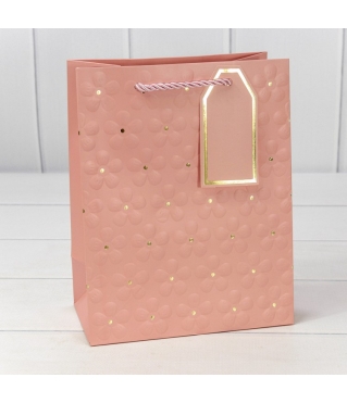 Пакет подарочный с тиснением "Цветочки" (микс 2) 18*23*10 210г 1/20 1/360