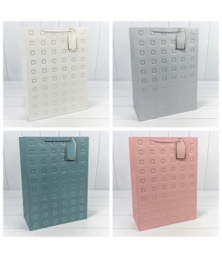 Пакет подарочный с тиснением "Квадратики" (микс) 18*23*10 210г 1/20 1/360