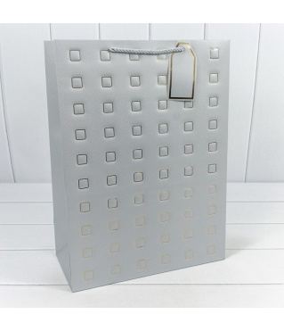 Пакет подарочный с тиснением "Квадратики" (микс) 18*23*10 210г 1/20 1/360