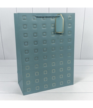 Пакет подарочный с тиснением "Квадратики" (микс) 18*23*10 210г 1/20 1/360