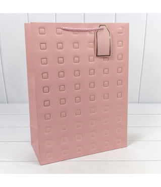 Пакет подарочный с тиснением "Квадратики" (микс) 18*23*10 210г 1/20 1/360