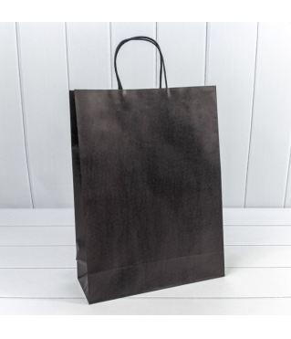 Пакет подарочный Крафт Чёрный 31*42*11,5см 120г 1/20 1/120