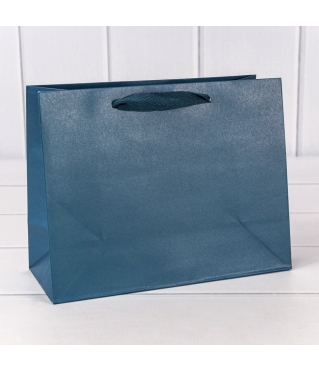 Пакет подарочный Крафт Синий 23*18*10 180г 1/10 1/360