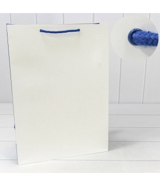 Пакет подарочный Белый/Синий 32*45*15 230г 1/20 1/120