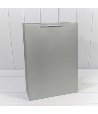Пакет подарочный "Фактура" Серебряный 32*45*15 210г 1/20 1/120