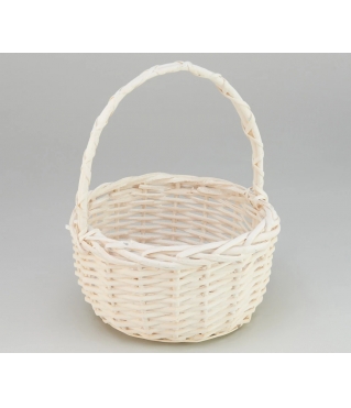 Корзина плетеная (ива), 23*23*12.5*28 см, 1 шт., белый