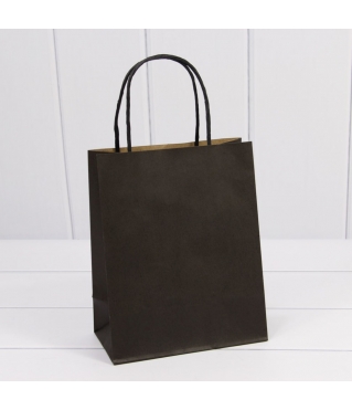 Пакет подарочный Крафт Чёрный 18*23*10 120г 1/20 1/360