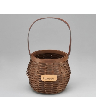 Корзина плетеная (секвойя), 15,5х15,5 см, 1 шт., коричневый