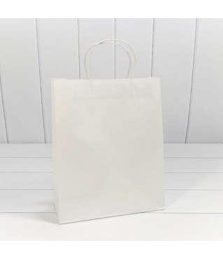 Пакет подарочный Крафт Белый 26*32*12 120г 1/20 1/240