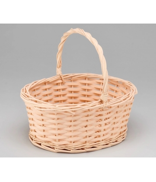 Корзина плетеная (ива), 30х21х12х25 см, 1 шт., светло-персиковый