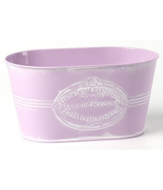 Декоративное кашпо 20.5X12.5XH10.5CM B:16.5X8.5CM, сиреневый, металл