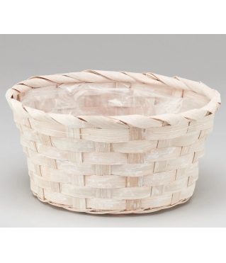 Корзина (плошка) плетеная бамбук D19 H9 см.