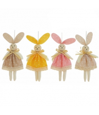 Подвесная мягкая игрушка Зайка в платье