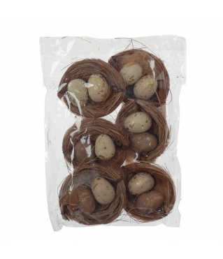 Набор из 6-ти украшений Гнездо пасхальное