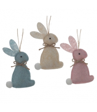 Украшение подвесное Пасхальный кролик, 3 вида
