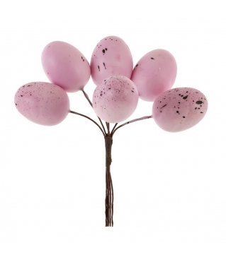 Набор из 6-ти украшений на штекере Яйца пасхальные, L17 W3,5 H17,5/10 см