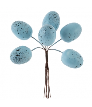 Набор из 6-ти украшений на штекере Пасхальные яйца, L17 W3,5 H18/10 см