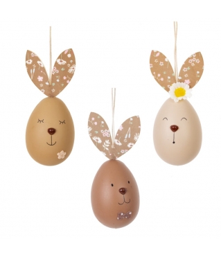 Подвесное украшение Зайчик, L5 W5 H11,5 см, 3 вида