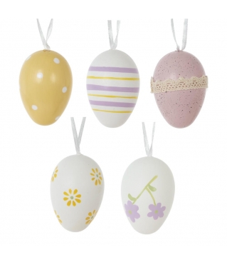 Набор из 12-ти подвесных украшений Яйцо (4 x 6 см), L18,5 W18,5 H4,5 см