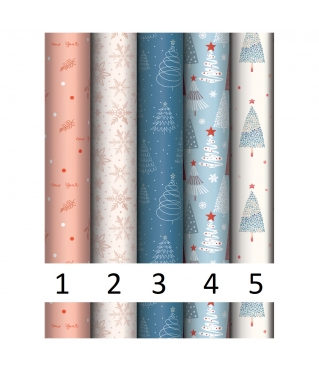 Упаковочная бумага глянц. 70*100см, "Christmas time", 80г/м2, дизайн 5