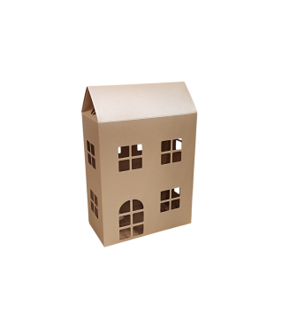 Коробка-домик 150*75*180 мм (до крыши) мм ( до крыши), бежевая