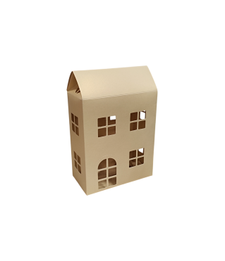 Коробка-домик 150*75*180 мм (до крыши) мм ( до крыши), молочный