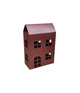 Коробка-домик 150*75*180 мм (до крыши) мм ( до крыши), винный блеск