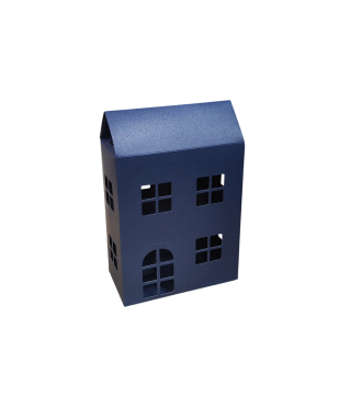 Коробка-домик 150*75*180 мм (до крыши) мм ( до крыши), синий блеск