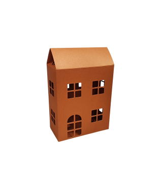 Коробка-домик 150*75*180 мм (до крыши) мм ( до крыши), медная