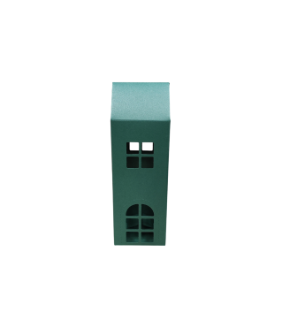 Коробка-домик 75*75*180 мм (до крыши) мм ( до крыши), зеленый блеск