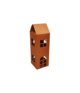 Коробка-домик 75*75*180 мм (до крыши) мм ( до крыши), медная