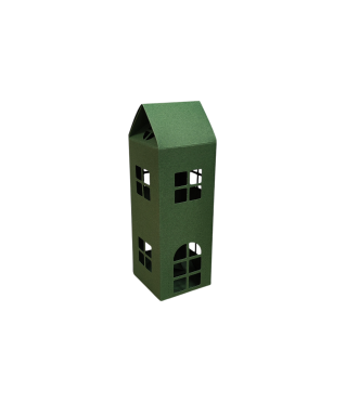 Коробка-домик 75*75*180 мм (до крыши) мм ( до крыши), зеленая