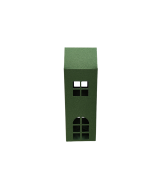 Коробка-домик 75*75*180 мм (до крыши) мм ( до крыши), зеленая