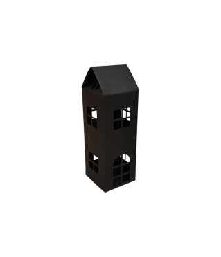 Коробка-домик 75*75*180 мм (до крыши) мм ( до крыши), черная