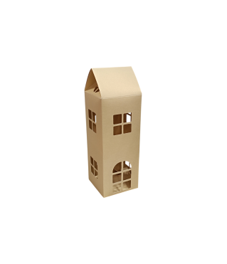 Коробка-домик 75*75*180 мм (до крыши) мм ( до крыши), бежевая