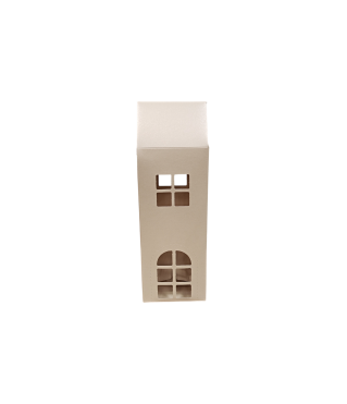 Коробка-домик 75*75*180 мм (до крыши) мм ( до крыши), молочный