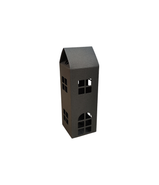 Коробка-домик 75*75*180 мм (до крыши) мм ( до крыши), графит