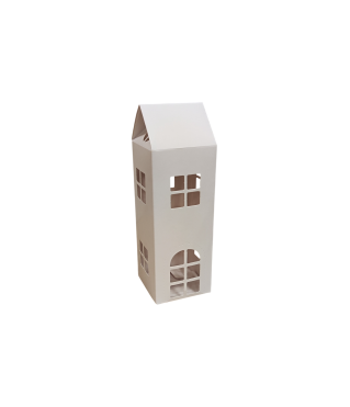 Коробка-домик Домик картонный 75*75*180 мм (до крыши) мм ( до крыши), белый