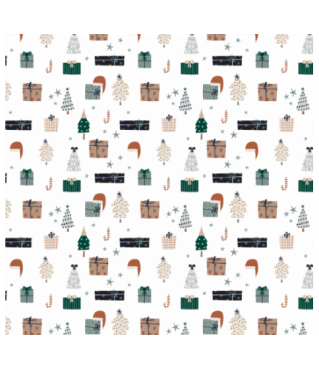 Коробка подарочная 270*180*110 мм, дизайн МО2025-4 с белым дном