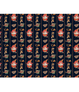 Коробка подарочная 200*200*70 мм, дизайн МО2025-14 с крафт дном