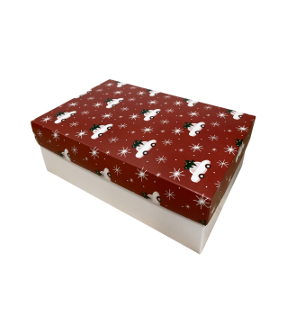 Коробка подарочная 180*110*30 мм, дизайн МО2025-13 с белым дном